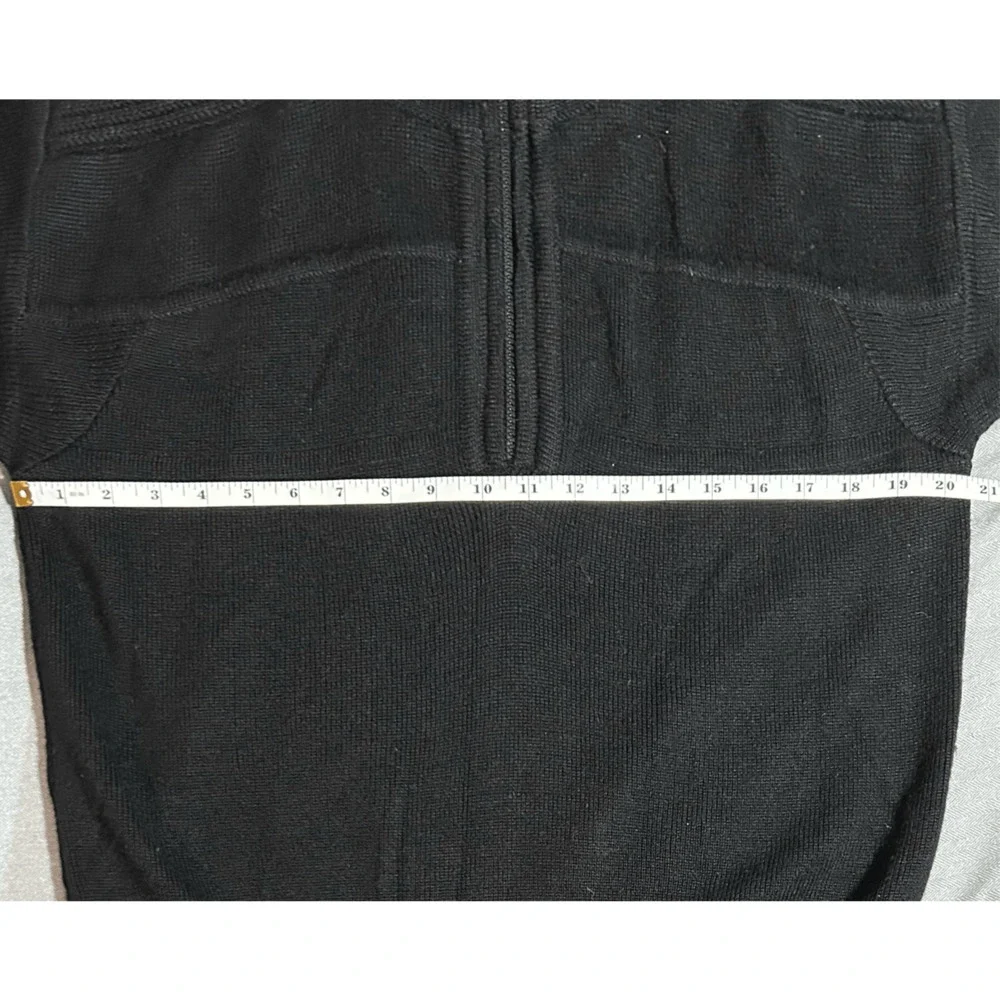 Vintage Men’s Obermeyer Sport Stefan Ski Sweater 1/4 Zip Wool Blend Black Sz S